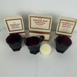 Avon NOS VTG '1980's' 1876 Cape Cod Collection, 2 Sugar Bowls & 1 Creamer